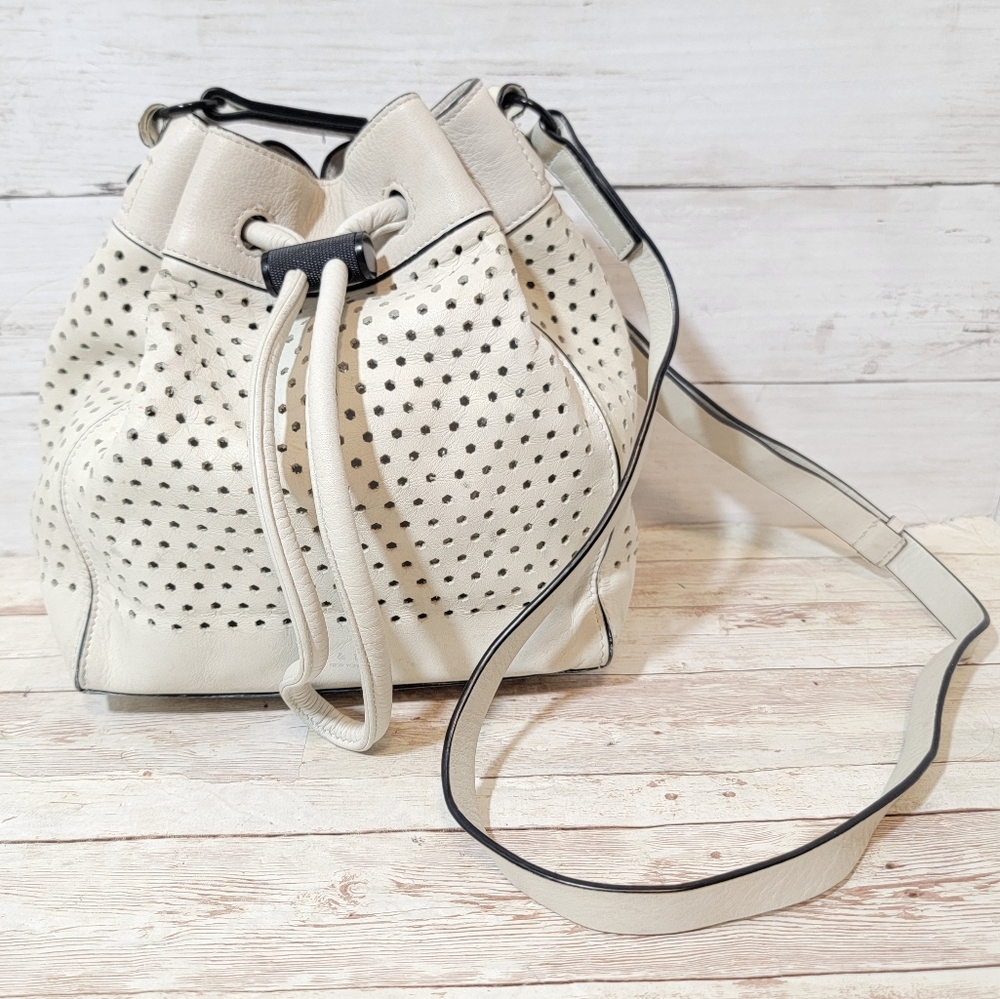 rag & bone White and Black Crossbody Bag